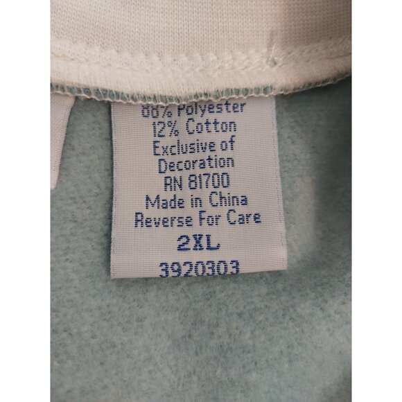 BLAIR Sweater Cardigan Blue Button Front Embroidered Sz 2XL - Picture 5 of 12